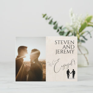 Faire-part Grooms Fiançailles heureux