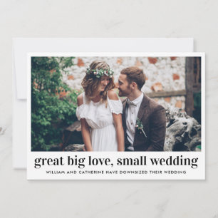 Faire-part Grosse Grande Amour Petite Photo De Mariage Réduit