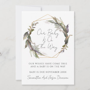 Faire-part Grossesse de verdure rustique