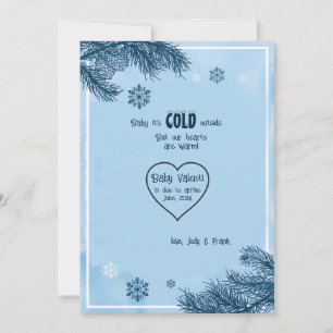 Faire-part Grossesse hivernale froide