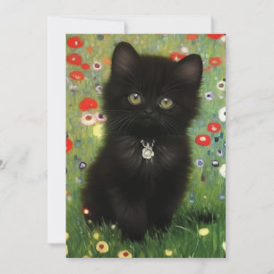 Faire-part Gustav Klimt Kitten
