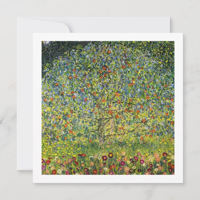 Faire-part Gustav Klimt peinture art nouveau L'arbre Apple (Devant)