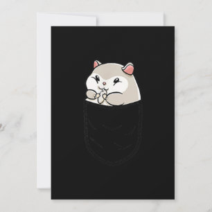 Faire-part Hamster Cute En Poche Anniversaire
