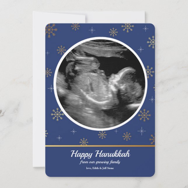 Faire-part Hanoukka Pregnancy Ultrasound (Devant)