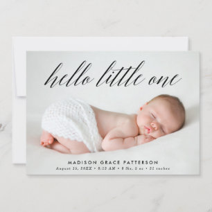 Faire-part Hello Little One Photo Birth