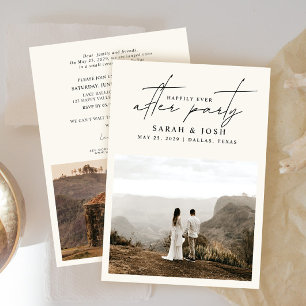 Faire-part Heureusement Jamais Après 2 Photo Cream Mariage Ré