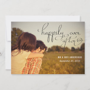 Faire-part Heureusement pour toujours photo moderne de