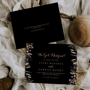 Faire-part Hiver prairie Wild Floral Elopement