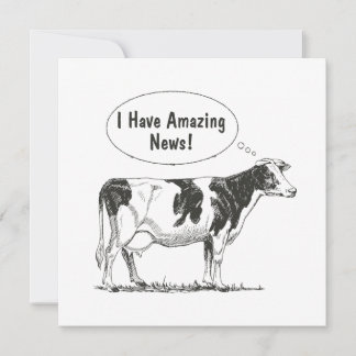 Faire-part Holstein Pensait Vache La Personnaliser