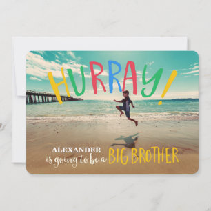 Faire-part Hourra!   Grande Photo Frère Annonce de Grossesse