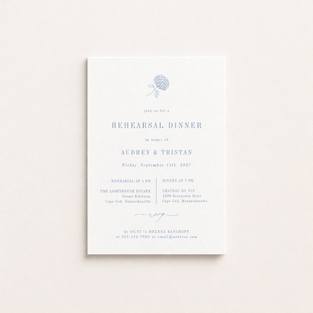 Faire-part HYDRANGEA Wedding Rehearsal Dinner (Créateur téléchargé)