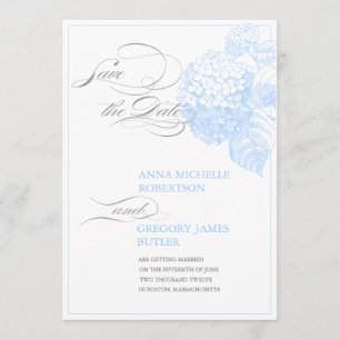 Faire-part Hydrangée bleue