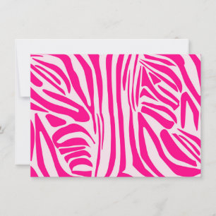 Faire-part Impression zèbre rose