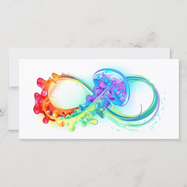 Faire-part Infinity avec Rainbow Jellyfish (Devant)
