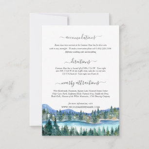 Faire-part Informations pour les invités du mariage à la rivi