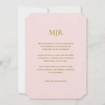 Initiales rose vif Fille Naissance