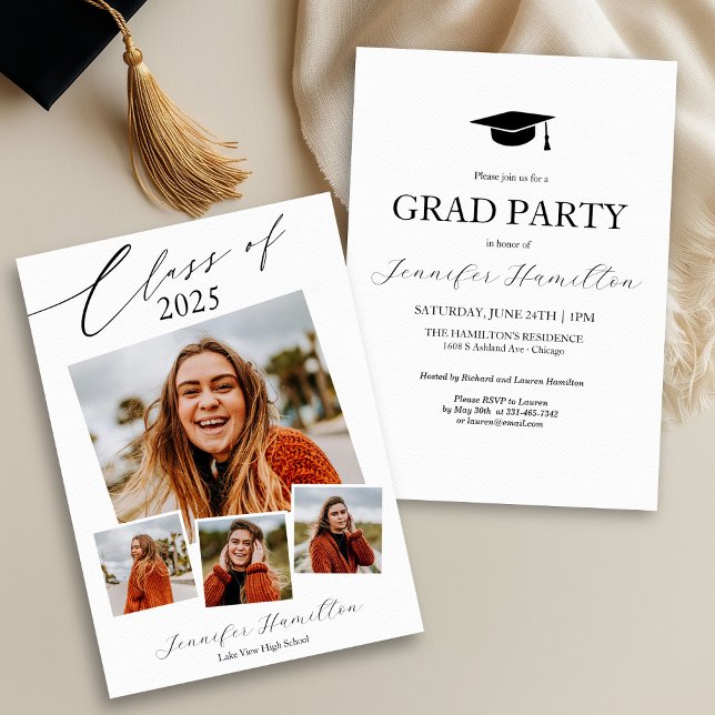 Faire-part Invitation de la fête de graduation pho (Créateur téléchargé)