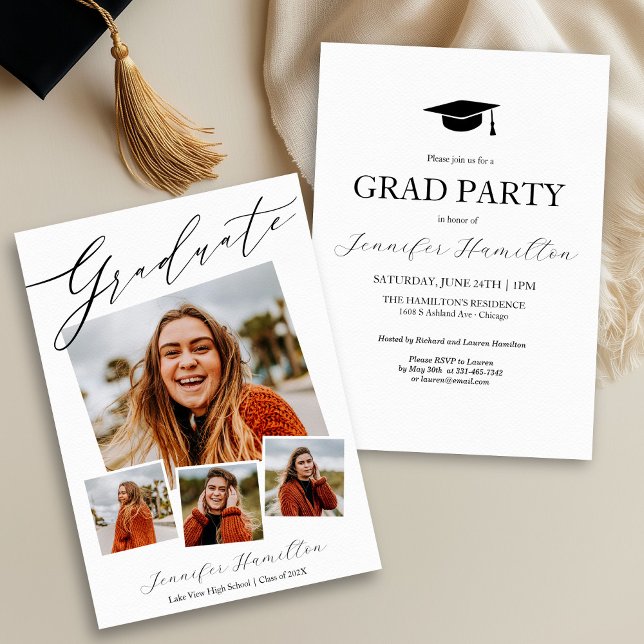 Faire-part Invitation de la fête de graduation pho (Créateur téléchargé)