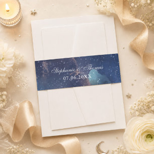 Faire-part Invitation de mariage avec bandeau ventral de la f