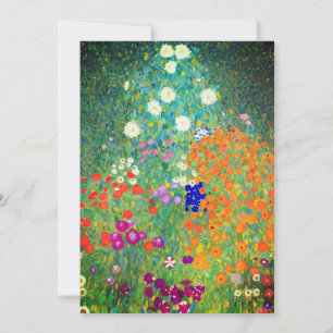 Faire-part Jardin aux fleurs Gustav Klimt