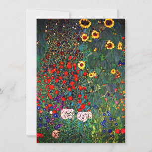 Faire-part Jardin aux fleurs Gustav Klimt