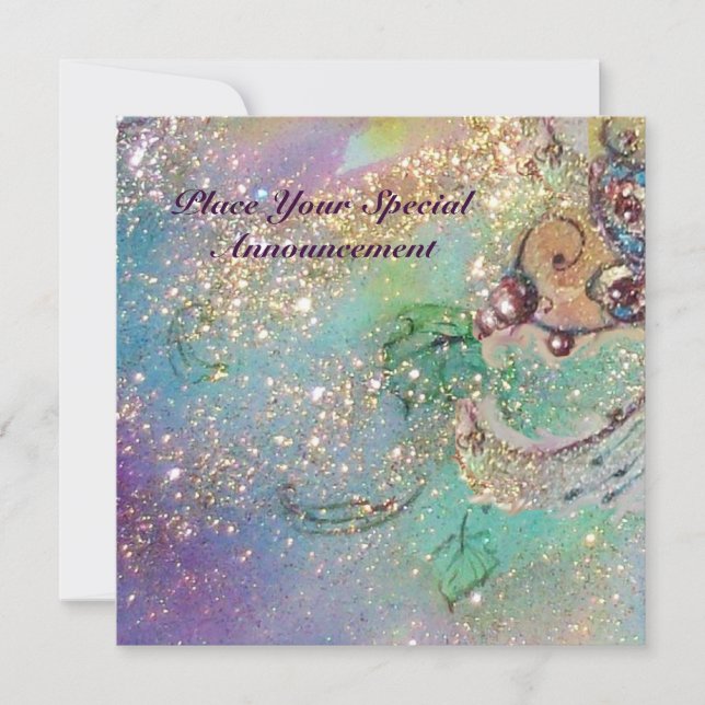 FAIRE-PART JARDIN DES OMBRES PERDUES / MONOGRAMME À BOUTEILLE (Devant)