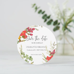 Faire-part Jardin Floral d'été Mariage Fleur sauvage