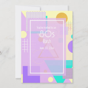 Faire-part jaune géométrique