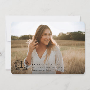 Faire-part JD Law Scales+Laurel Wreath Black Overlay 2 Photo