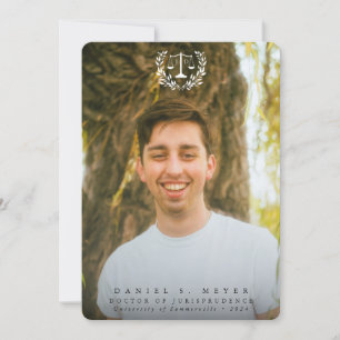 Faire-part JD Law Scales+Laurel Wreath White Overlay 2 Photo