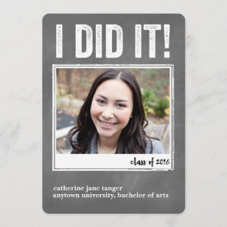 Faire-part Je l'ai fait ! Annonce de remise de diplômes
