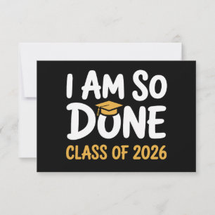 Faire-part Je Suis Si Terminé Promotion De Diplômés 2026 Dipl