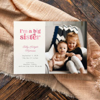 Je suis une grande soeur (rose) Naissance photo