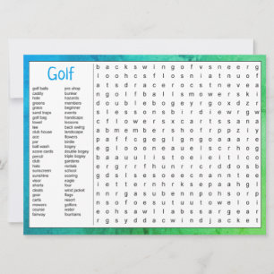 Faire-part Jeu d'Anniversaire Golf Thème