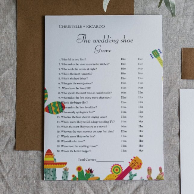 Faire-part jeu de chaussures mariage taco bout amour jeu de f (Créateur téléchargé)