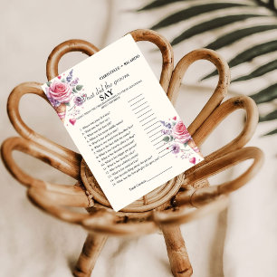Faire-part Jeu de douche nuptiale pour mariée et mariée