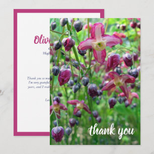 Faire-part Jolies Fleurs & Boudes Photo Graduation Merci