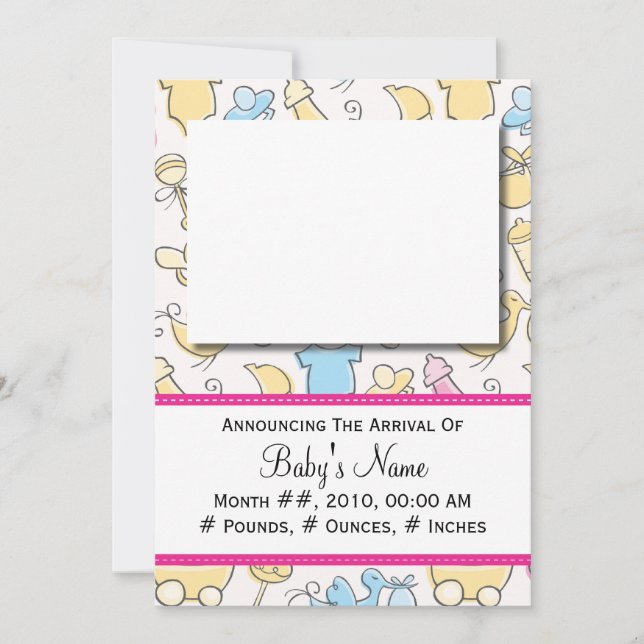 Faire-part Jouets pour filles (Devant)