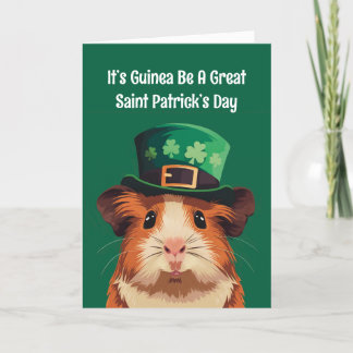 Faire-part Jour de la Saint-Patrick Cochon d'Inde Mignon