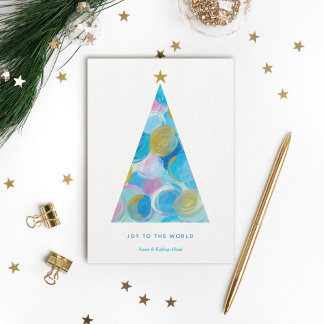 Faire-part Joy Christmas Tree Card - Bliss