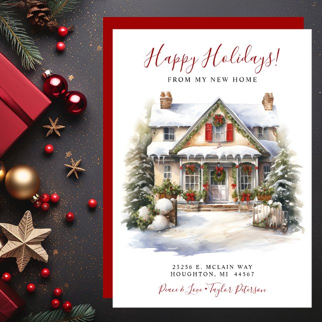 Faire-part Joyeuses vacances Nouvelle maison déménager (Créateur téléchargé)