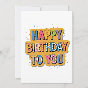 Faire-part Joyeux anniversaire à motifs