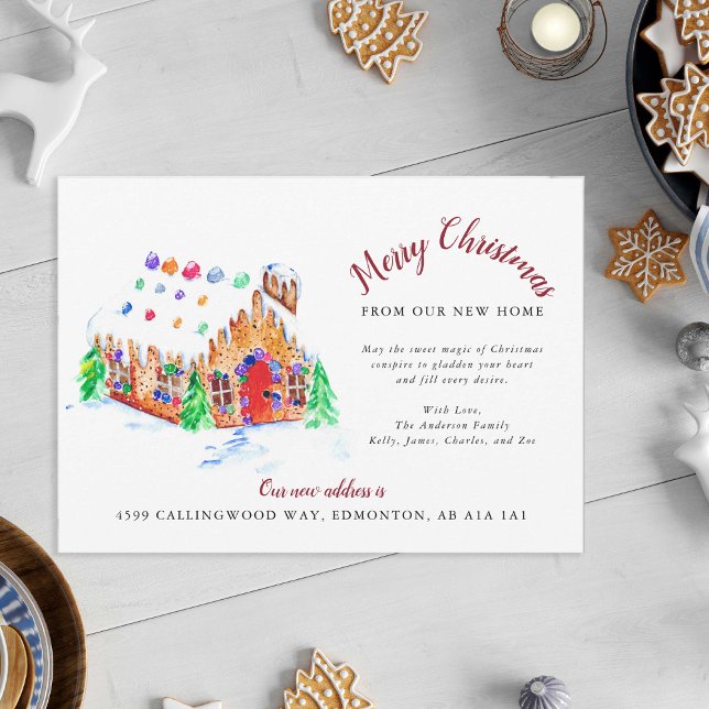 Faire-part Joyeux Noël de notre nouvelle adresse de déménagem (Créateur téléchargé)