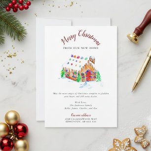 Faire-part Joyeux Noël de notre nouvelle maison Adresse mobil