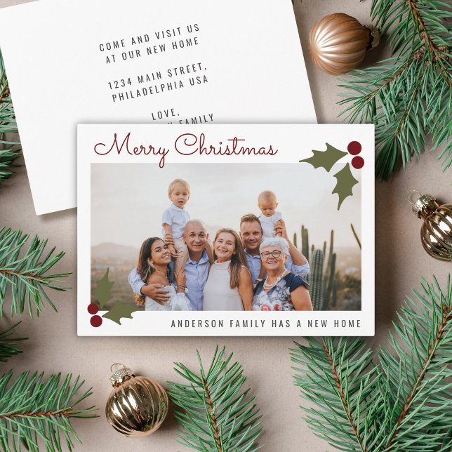 Faire-part Joyeux Noël Famille Photo Cherry Holiday Moving (Créateur téléchargé)