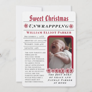 Faire-part Joyeux Noël Journal Moderne