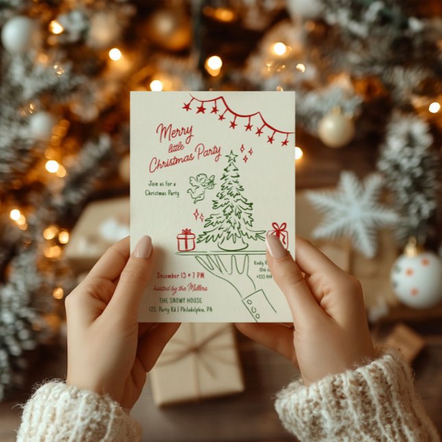 Faire-part Joyeux petit Noël Fête de Noël à la main (Créateur téléchargé)