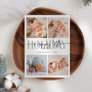 Faire-part Joyeux Petit Vacances Blanc Multi Photo Naissance
