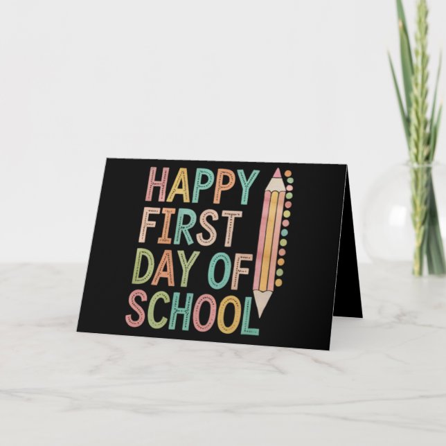 Faire-part Joyeux premier jour de rentrée scolaire (Devant)