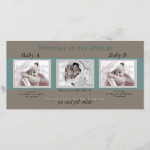 Faire-part Jumeaux bienvenus